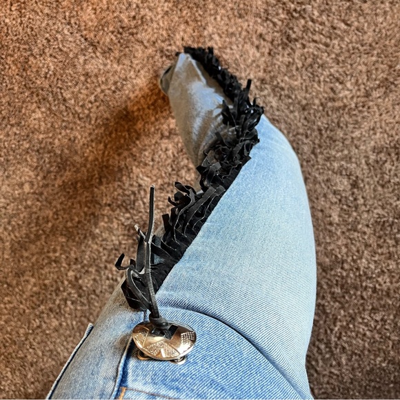 VINTAGE CHRISTIAN AGNELLI WESTERN denim size 2 - Picture 5 of 8